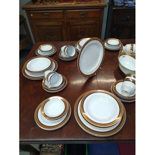 1457 - A Sango China Japan Newport Pattern dinner set. COLLECT ONLY.