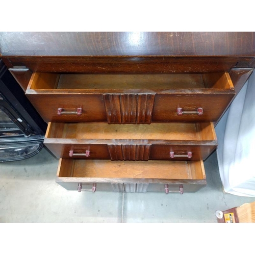 1508 - A 1930's oak bureau. 74cm x 41cm x 101cm. COLLECT ONLY.