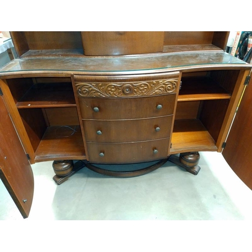 1518 - A 1950's oak sideboard, COLLECT ONLY