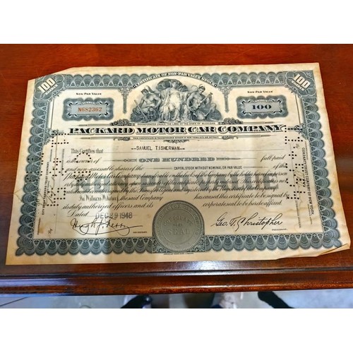 2565 - An interesting collection of 26 old, share certificates from France, USA, Belgium and the UK. They a... 