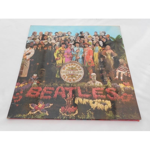 32 - The Beatles Sgt Peppers UK 1st press LP record XEX 637-1 and XEX 638-1 EX+