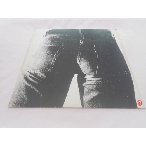 56 - Rolling Stones - Sticky Fingers UK 1st press LP record COC 59100 VG+ Matrix TML ROLLING STONES RECOR... 