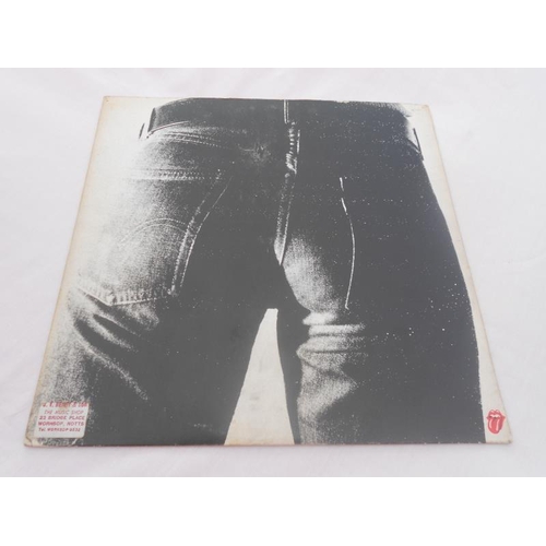 57 - Rolling Stones - Sticky Fingers UK 1st press LP record COC 59100 VG+ Matrix TML ROLLING STONES RECOR... 