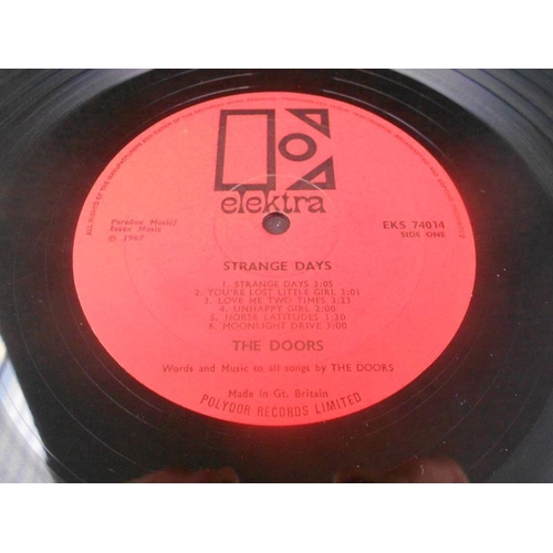 85 - The Doors - Strange days UK 1st press LP record EKS 74014 A-1 and B-1 EX+-NM