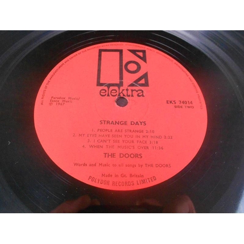 85 - The Doors - Strange days UK 1st press LP record EKS 74014 A-1 and B-1 EX+-NM