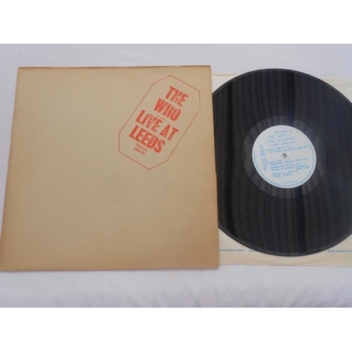 94 - The Who Live at Leeds UK Record LP with inserts. Track 2406 001 A-3- 420  and B-4 420 Red Text EX