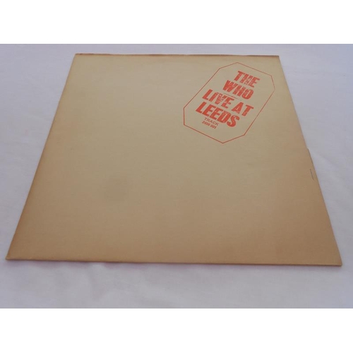 94 - The Who Live at Leeds UK Record LP with inserts. Track 2406 001 A-3- 420  and B-4 420 Red Text EX