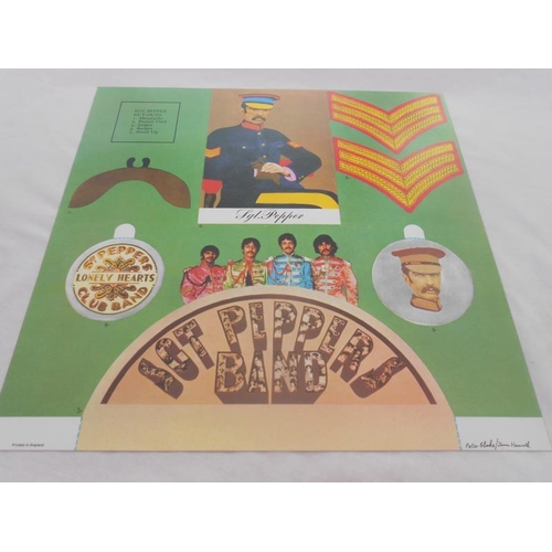 96 - The Beatles Sgt Peppers Lonely Heats club band UK LP Record 1st press PMC 7027 XEX 637-1 XEX 638- 1 ... 