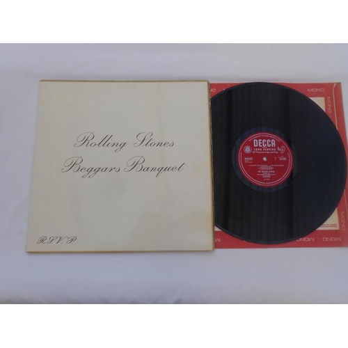 139 - Rolling Stones- Beggars Banquet UK Record LP LK 4955  XARL 8476-4A and 8477-2A EX