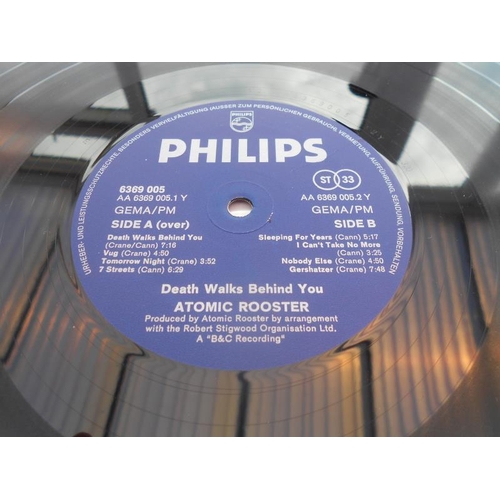 144 - Atomic Rooster-  Death walks behind you German 1st press Record LP. 6369 005 1-Y 320 and 2-Y 320 N/M... 