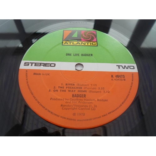 159 - Badger – One live Badger UK 1st press record LP K 40473  A3-A and B3- B EX+