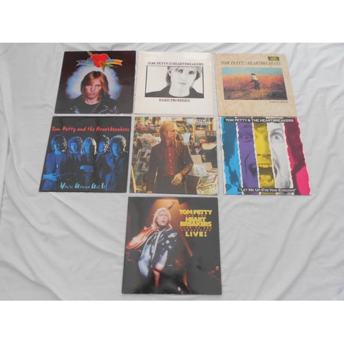 165 - Tom Petty Collection of 7 x LP.  All in excellent plus to Near mint condition