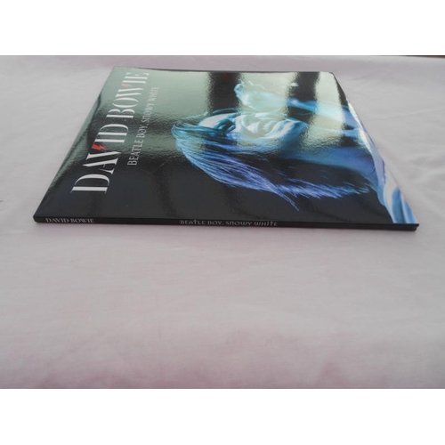 195 - David Bowie - Beatle boy, snowy white Rare double aqua splatter LP in Mint condition Records and sle... 