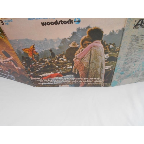 243 - Woodstock UK Triple LP 1st press records Atlantic 2402-0902 1970 EX+