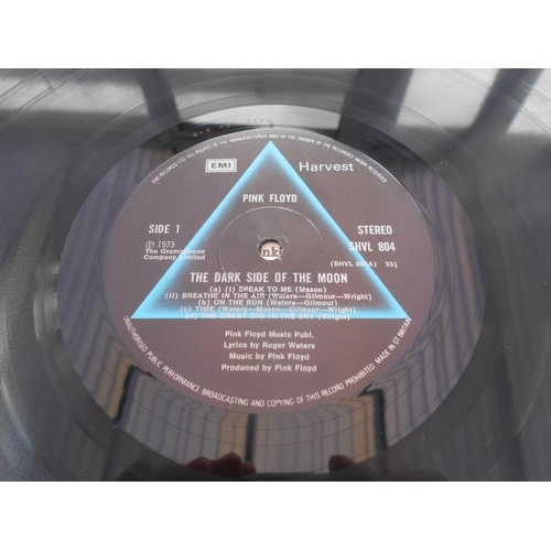 306 - Pink Floyd - Dark side of the Moon UK LP Record. SHVL 804. A-8 and B-7 EX