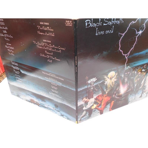 427 - Black Sabbath – Live Evil. UK double LP record Sab 10 A-2 B-1 C-2 and D-1 EX+