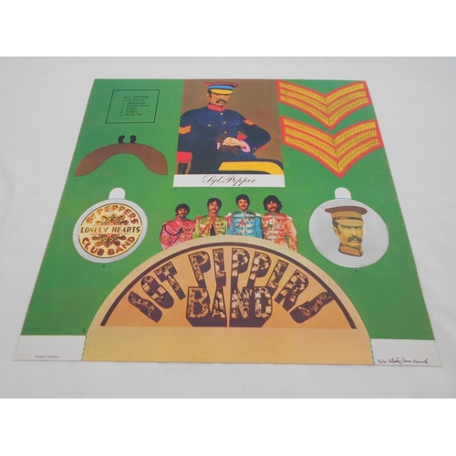 461 - The Beatles Sgt Peppers UK 1st press LP record PMC 7027 XEX 637-1 and XEX 638-1 EX