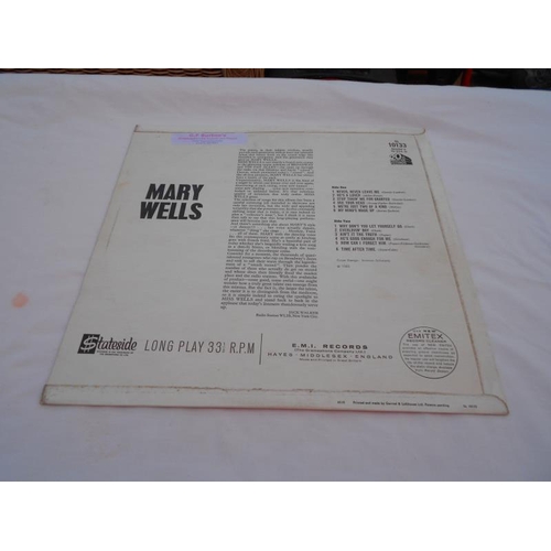 508 - Mary Wells – Mary Well UK 1st press LP record SS SL 10133 SRX 3285-1 and 3286-1 EX +