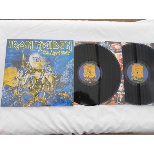 535 - Iron Maiden  and AC-DC Collection of 4LP’s and 12” 45 EX - VG+