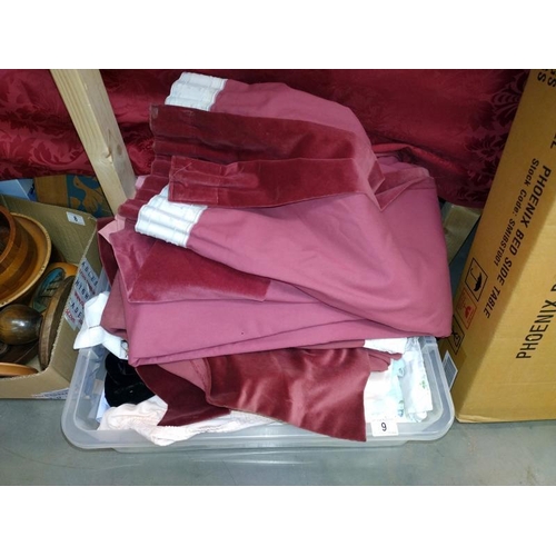 9 - A quantity of curtains & linen COLLECT ONLY