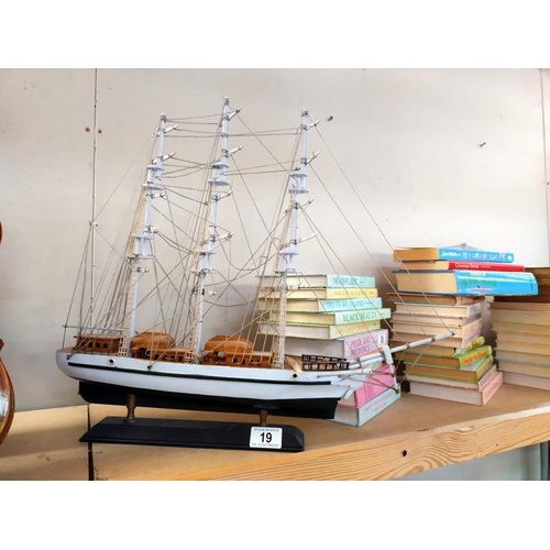 19 - A model sailing ship