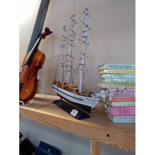 19 - A model sailing ship