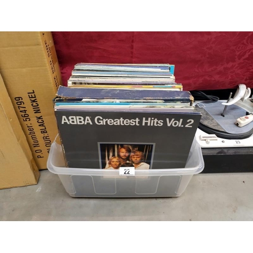 22 - A quantity of LP records including Abba, Orchestral & Bing Crosby etc.