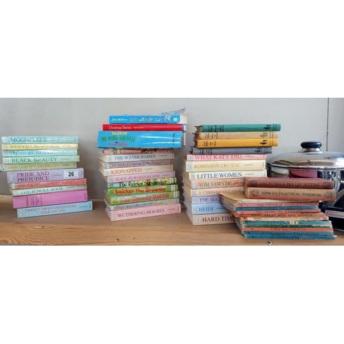 26 - A quantity of books including Pride & Prejudice, Little Women & Robinson Crusoe