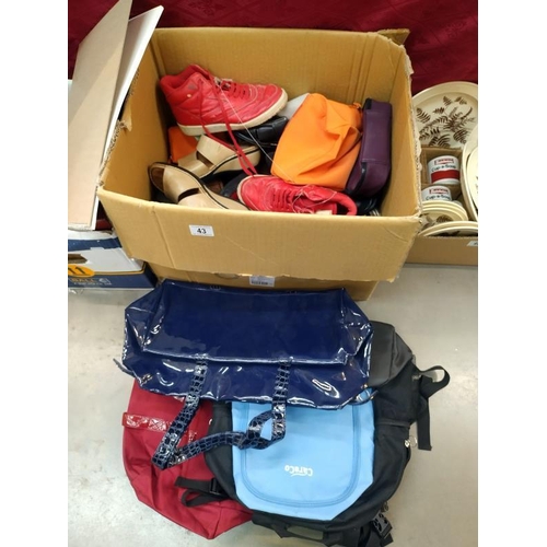 43 - A quantity of shoes & bags etc.