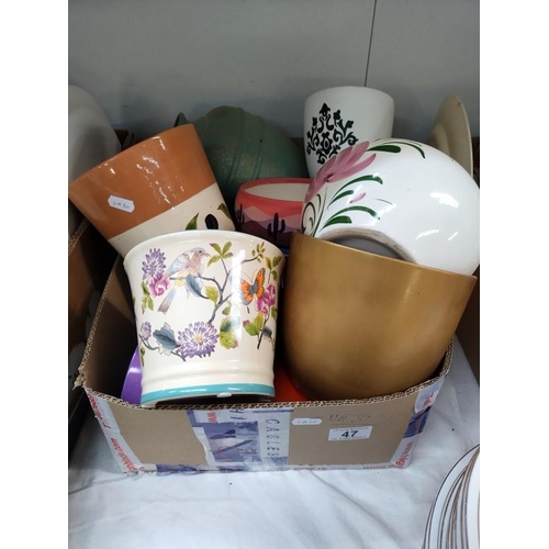 47 - A box of plant pots