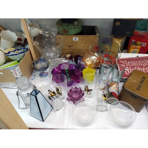 51 - A quantity of glassware including drinking glasses etc.