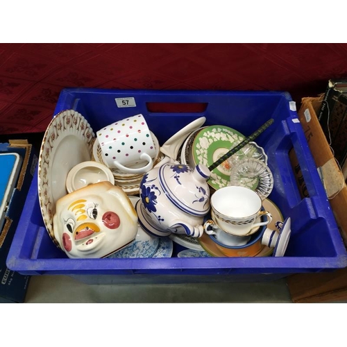 57 - A quantity of mixed china etc.