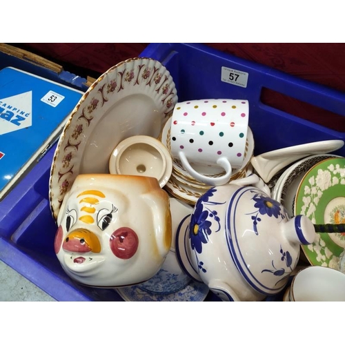 57 - A quantity of mixed china etc.