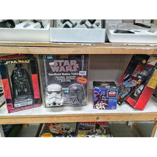 A quantity of vintage STar Wars items all in packaging including walkie