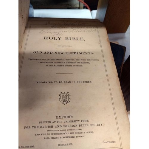 75 - 2 personalised copies of the bible 1804 & 1844