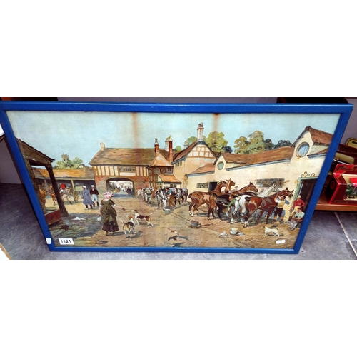 1121 - An old coaching print titled 'Inn Yard 100 years ago' COLLECT ONLY