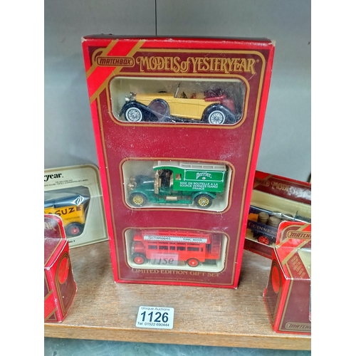 1126 - 20 boxed Matchbox models of Yesteryear & a limited edition gift set