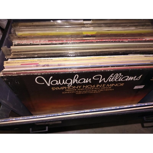 128 - A box full of progressive rock LP's including Vangelis.