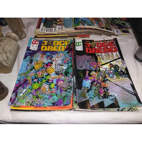 41 - A quantity of comics, Judge Dredd and 2000AD