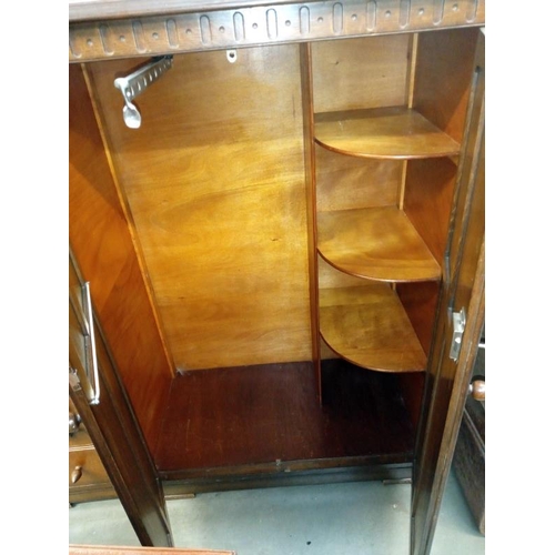 178 - A bedside cabinet & small wardrobe