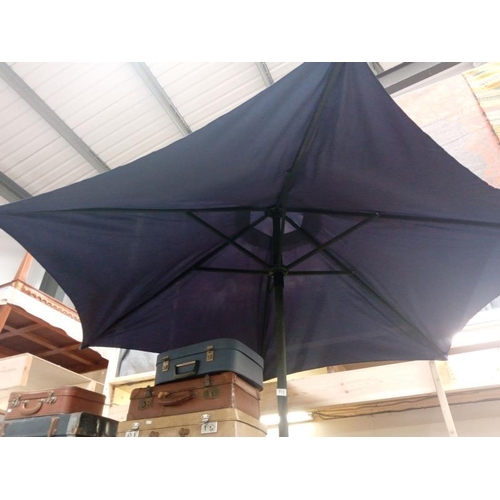 201 - A blue canvas parasol (no base), COLLECT ONLY