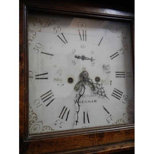 2968 - A 19th century John Fernal Wrexham 8 daty lon case clock, pendulum needs attention, with wieights, 2... 