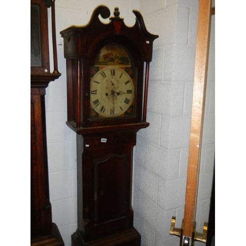 2970 - A Victorian Grandfather clock, complete but needs repair. COLLECT ONLY.