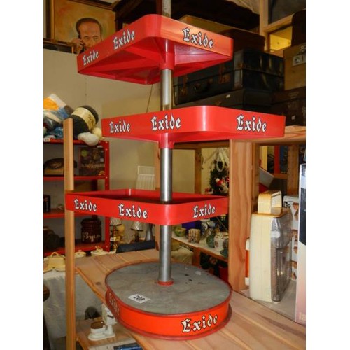 208 - An Exide car battery advertising stand. COLLECT ONLY.