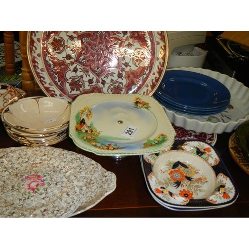 291 - 22 china plates and bowls COLLECT ONLY.