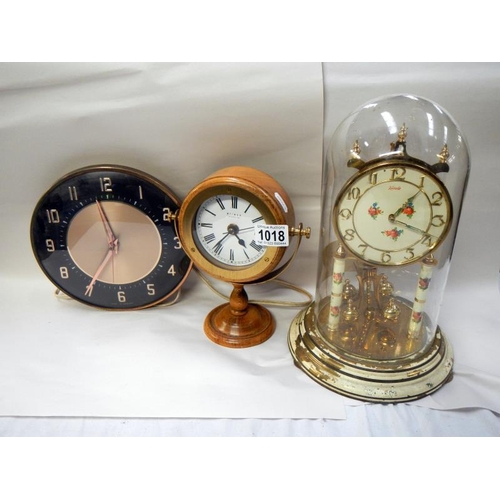 1018 - A quantity of mantle clocks including Anniversary. Collect Only.