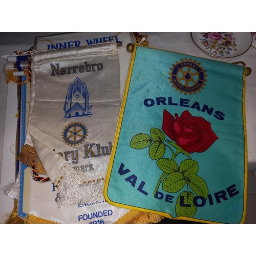 1029 - A quantity of old banners etc.