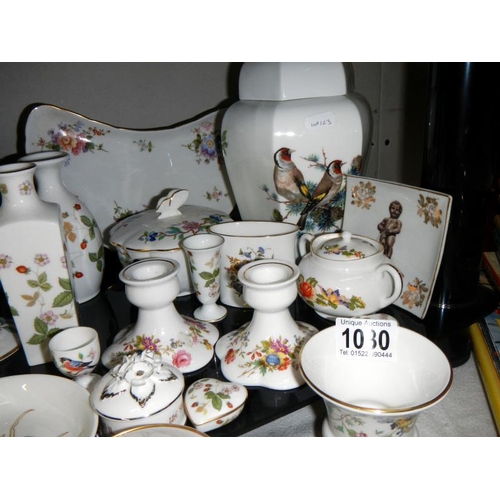 1030 - A quantity of collectables including Worcester, Aynsley & Wedgwood etc.