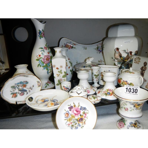 1030 - A quantity of collectables including Worcester, Aynsley & Wedgwood etc.