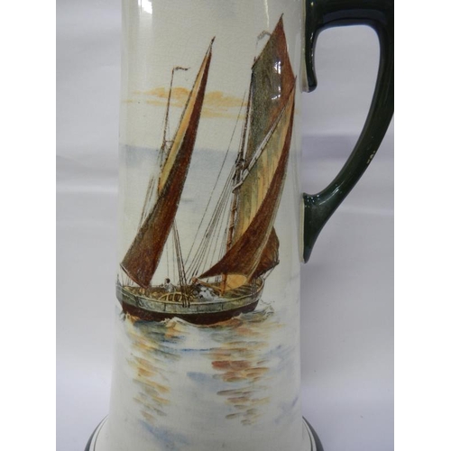 1039 - A large tall Royal Doulton jug A/F